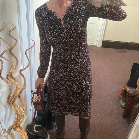 THEORY polka dot midi dress in silk chiffon with lining. Mint condition … - Picture 9 of 10